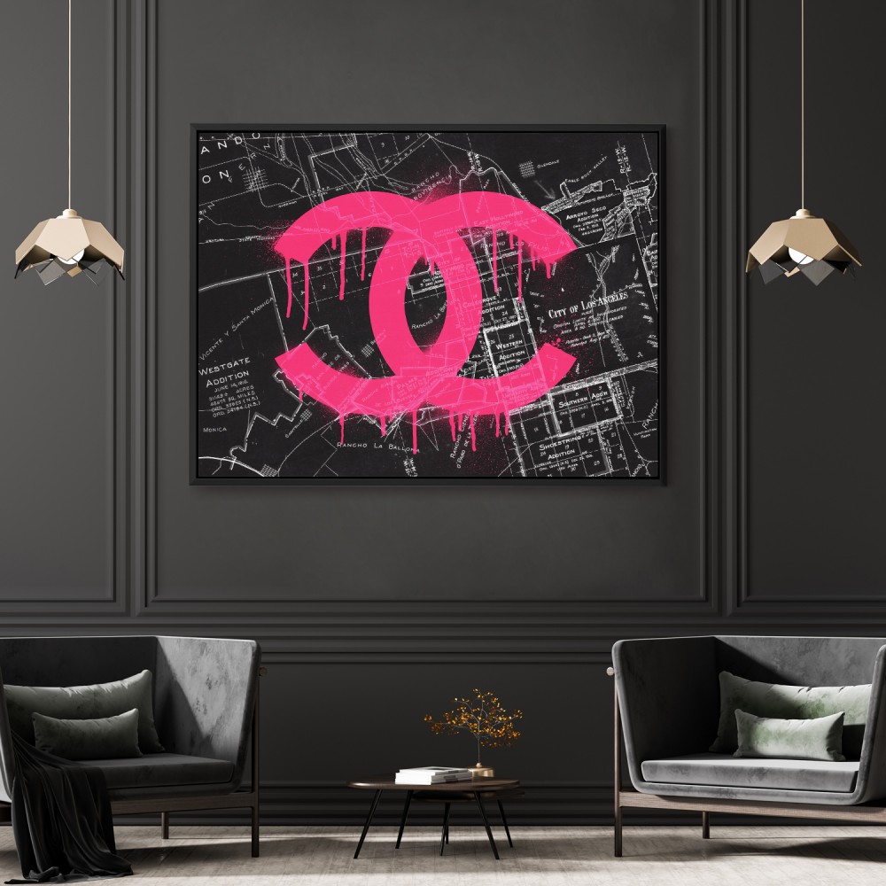 Chanel LA Graffiti Street Fashion Pop Art Canvas Wall Art